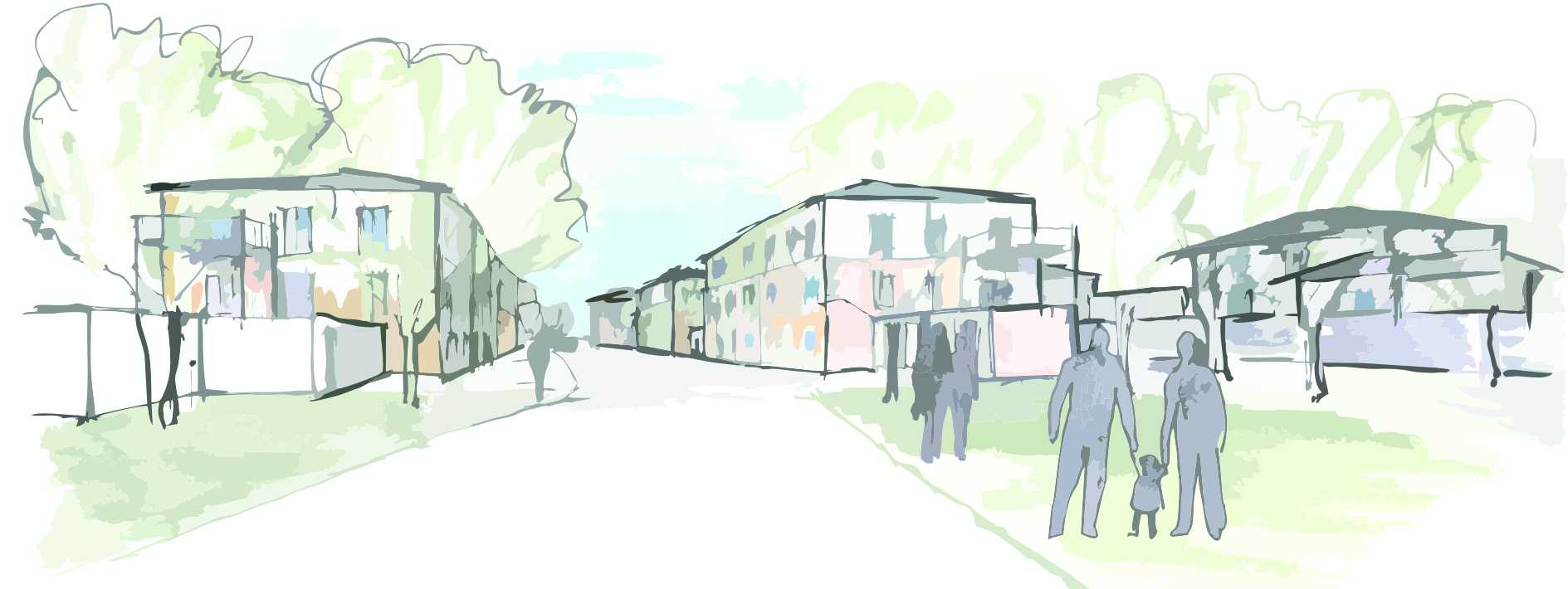 Blick auf 40 Wohneinheiten